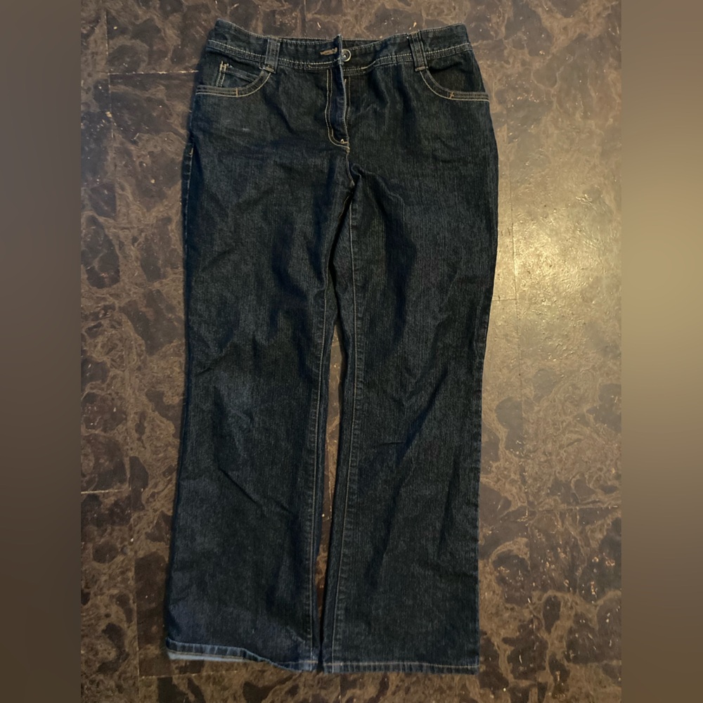 Women’s Contrast Low waist dark blue jeans